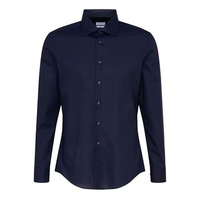 Seidensticker Men's Herren Business Hemd Slim Fit Formal Shirt, Blue (Dunkelblau 19), 41 Seidensticker Men's Herren Business Hemd Slim Fit Formal Shirt, Blue (Dunkelblau 19), 41