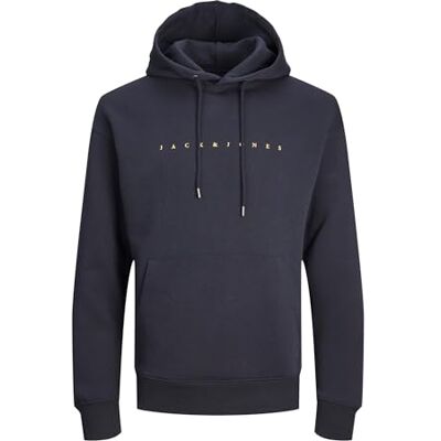 JACK & JONES JACK&JONES PLUS Men's Jjestar Jj Sweat Hood Noos Pls Sweatshirt, Dark Navy, 6XL JACK & JONES JACK&JONES PLUS Men's Jjestar Jj Sweat Hood Noos Pls Sweatshirt, Dark Navy, 6XL