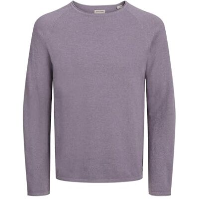 JACK & JONES JJEHILL Knit Crew Neck Noos, Gray Ridge/Detail:Twist, L JACK & JONES JJEHILL Knit Crew Neck Noos, Gray Ridge/Detail:Twist, L