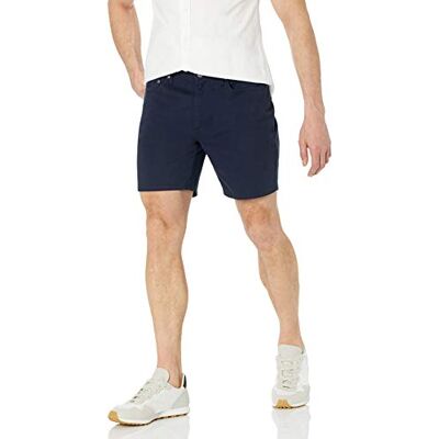 Amazon Essentials Men's Slim-Fit Stretch 5-Pocket Shorts, 7” (17.8cm) Inseam, Midnight Blue, 36W Amazon Essentials Men's Slim-Fit Stretch 5-Pocket Shorts, 7” (17.8cm) Inseam, Midnight Blue, 36W
