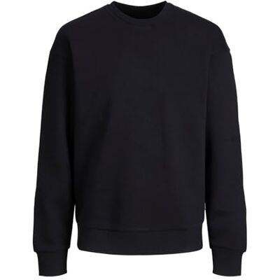 JACK & JONES Mens Jjebradley Crew Noos Pls Sweatshirt, Black, 5XL Plus UK JACK & JONES Mens Jjebradley Crew Noos Pls Sweatshirt, Black, 5XL Plus UK