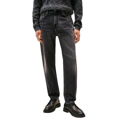 Tommy Hilfiger Men's Regular Harlem RGD Marcus Grey MW0MW40356 Tapered, Denim, 36W / 30L Tommy Hilfiger Men's Regular Harlem RGD Marcus Grey MW0MW40356 Tapered, Denim, 36W / 30L