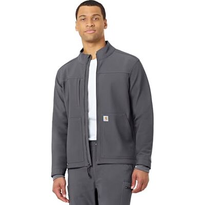 Carhartt Men's Rugged Flex Bonded Fleece Jacket, Pewter, M Carhartt Men's Rugged Flex Bonded Fleece Jacket, Pewter, M