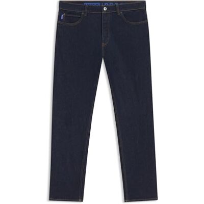 Hugo Boss Mens Brody Dark-Blue Tapered-fit Jeans in Stretch Denim Hugo Boss Mens Brody Dark-Blue Tapered-fit Jeans in Stretch Denim