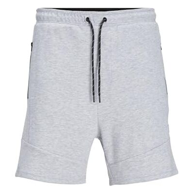 JACK & JONES Mens Jpstair Sweat Bex Sn Shorts, Light Grey Melange, L UK JACK & JONES Mens Jpstair Sweat Bex Sn Shorts, Light Grey Melange, L UK