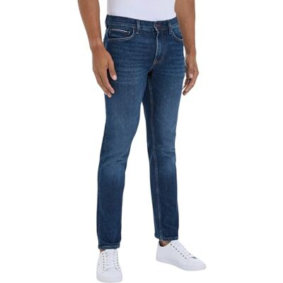 Tommy Hilfiger Men's Straight Fit Jeans, Blue (Baker Indigo), 28W/30L Tommy Hilfiger Men's Straight Fit Jeans, Blue (Baker Indigo), 28W/30L