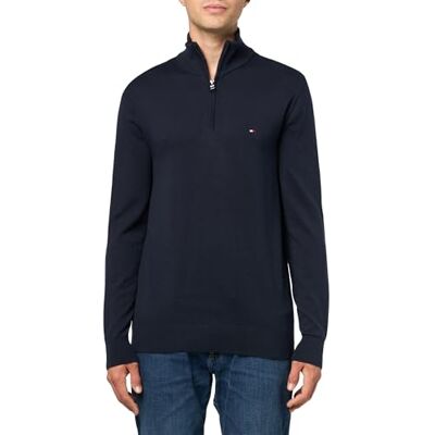 Tommy Hilfiger Men's Lightweight Pullover Quarter Zip Sweater, Desert Sky, XXL Tommy Hilfiger Men's Lightweight Pullover Quarter Zip Sweater, Desert Sky, XXL