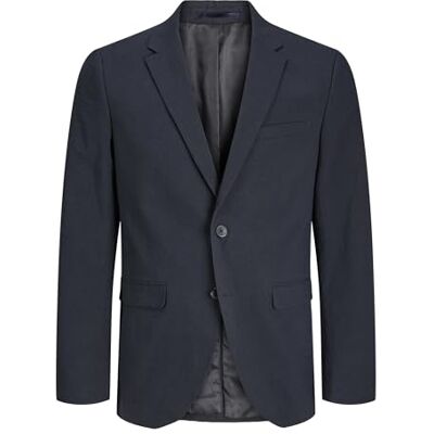 JACK & JONES Men's Jprstan Seersucker Blazer, Night Sky, 36 JACK & JONES Men's Jprstan Seersucker Blazer, Night Sky, 36
