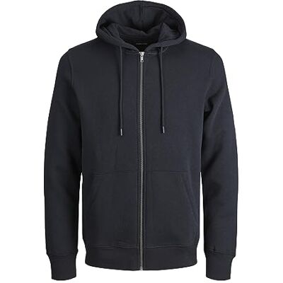 JACK & JONES Men's Jjestar Basic Sweat Zip Hood Noos Hooded Jacket, Black, XXL JACK & JONES Men's Jjestar Basic Sweat Zip Hood Noos Hooded Jacket, Black, XXL