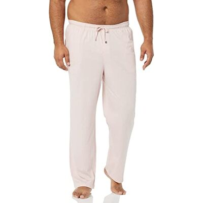 Amazon Essentials Men's Cotton Knit Pyjama Trouser, Pale Pink, L Amazon Essentials Men's Cotton Knit Pyjama Trouser, Pale Pink, L