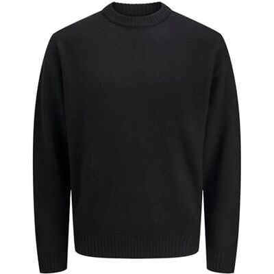 JACK & JONES Jjesoho Ollie Knit Crew Neck Sn, Black, M JACK & JONES Jjesoho Ollie Knit Crew Neck Sn, Black, M