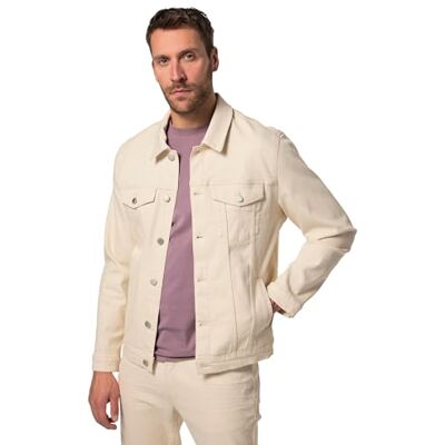 JP 1880 Men's Large Sizes Plus Sizes Menswear L-8XL JP Aware Trucker Denim Jacket, GOTS Certified Organic Cotton 839551, light beige, 7XL JP 1880 Men's Large Sizes Plus Sizes Menswear L-8XL JP Aware Trucker Denim Jacket, GOTS Certified Organic Cotton 839551, light beige, 7XL