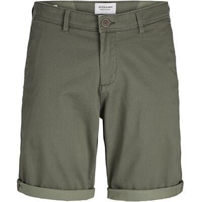 JACK & JONES Mens Jpstbowie Jjshort Sa Printed Sn Chino, Olive Night, XXL UK JACK & JONES Mens Jpstbowie Jjshort Sa Printed Sn Chino, Olive Night, XXL UK