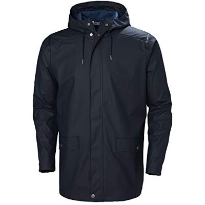 Helly Hansen Men's Moss Rain Coat, Navy, M Helly Hansen Men's Moss Rain Coat, Navy, M