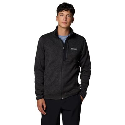 Columbia Men's Sweater Weather Full Zip, Full Zip Fleece Jacket, Black Heather, Medium Columbia Men's Sweater Weather Full Zip, Full Zip Fleece Jacket, Black Heather, Medium