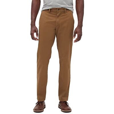 GAP Men's Essential Straight Fit Khaki Chino Pants, Palomino Brown Global, 32W / 30L GAP Men's Essential Straight Fit Khaki Chino Pants, Palomino Brown Global, 32W / 30L