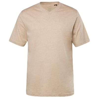 JP 1880 Men's Large Sizes Plus Sizes Menswear L-8XL JP1880 T-Shirt, Basic, V-Neck, up to 8 XL 702415, Natural Melange, 7XL JP 1880 Men's Large Sizes Plus Sizes Menswear L-8XL JP1880 T-Shirt, Basic, V-Neck, up to 8 XL 702415, Natural Melange, 7XL