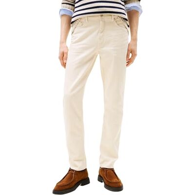 Tommy Hilfiger Men's Denton Straight Fit Jeans, Off-White (Muslin), 32W/28L Tommy Hilfiger Men's Denton Straight Fit Jeans, Off-White (Muslin), 32W/28L