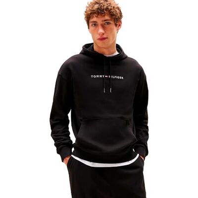 Tommy Hilfiger Men’s Hoodie, Black (Black), M Tommy Hilfiger Men’s Hoodie, Black (Black), M
