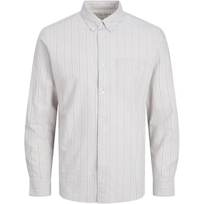 JACK & JONES Jprbrook Oxford Shirt L/S Noos, Pure Cashmere/Stripes: Slim fit, XS JACK & JONES Jprbrook Oxford Shirt L/S Noos, Pure Cashmere/Stripes: Slim fit, XS