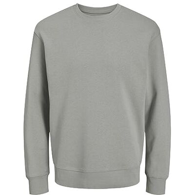 JACK & JONES Male Crew Neck Sweatshirt, Ultimate Grey, XS JACK & JONES Male Crew Neck Sweatshirt, Ultimate Grey, XS
