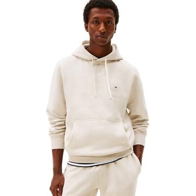 Tommy Hilfiger Men’s Seasonal Fleece Hoodie with Kangaroo Pocket, Beige (Heathered Oatmilk), XXL Tommy Hilfiger Men’s Seasonal Fleece Hoodie with Kangaroo Pocket, Beige (Heathered Oatmilk), XXL