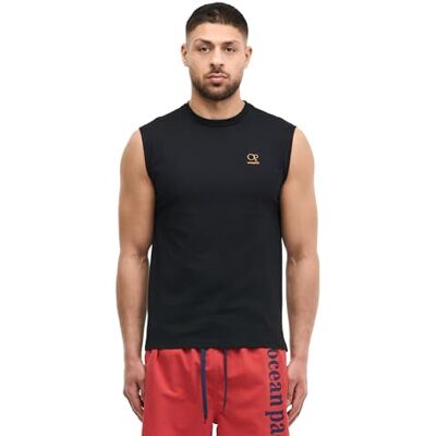 Ocean Pacific Men's Ulladulla Sleeveless T-Shirt, Black/Multicolour, M Ocean Pacific Men's Ulladulla Sleeveless T-Shirt, Black/Multicolour, M