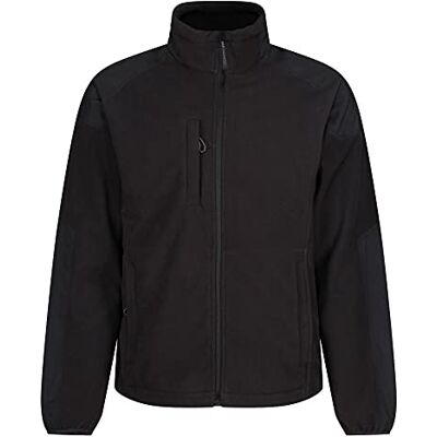 Regatta Professional Mens Broadstone Wind Resistant Full Zip Fleece Jacket, Black, S EU Regatta Professional Mens Broadstone Wind Resistant Full Zip Fleece Jacket, Black, S EU