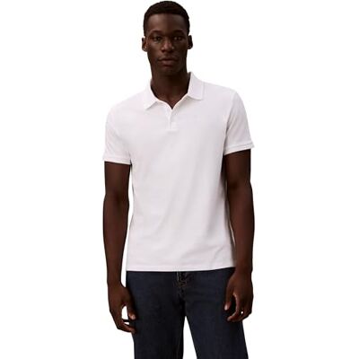 Calvin Klein Jeans Men's SS Classic Monogram Polo LV04RD255G Polos, White (Bright White), S Calvin Klein Jeans Men's SS Classic Monogram Polo LV04RD255G Polos, White (Bright White), S