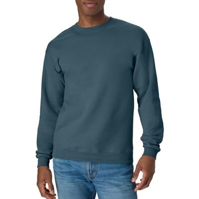 Hanes Mens EcoSmart Fleece Sweatshirt, Cotton-Blend Pullover, Crewneck Sweatshirt for Men, Metallic Teal 1 Pack, M Hanes Mens EcoSmart Fleece Sweatshirt, Cotton-Blend Pullover, Crewneck Sweatshirt for Men, Metallic Teal 1 Pack, M