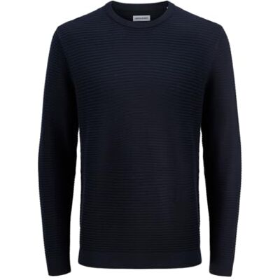JACK & JONES Jjotto Knit Crew Neck Aw25, Sky Captain, L JACK & JONES Jjotto Knit Crew Neck Aw25, Sky Captain, L