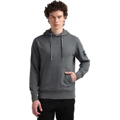 Calvin Klein Men's Badge Hoodie, Grey (Endless Grey), 3XL Calvin Klein Men's Badge Hoodie, Grey (Endless Grey), 3XL