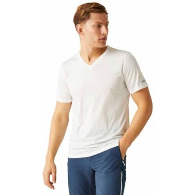 Regatta Men's V-Neck Shirt, White, S Regatta Men's V-Neck Shirt, White, S