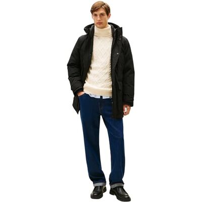 Tommy Hilfiger Men’s Rockie Down Parka with Hood, Black (Black), M Tommy Hilfiger Men’s Rockie Down Parka with Hood, Black (Black), M