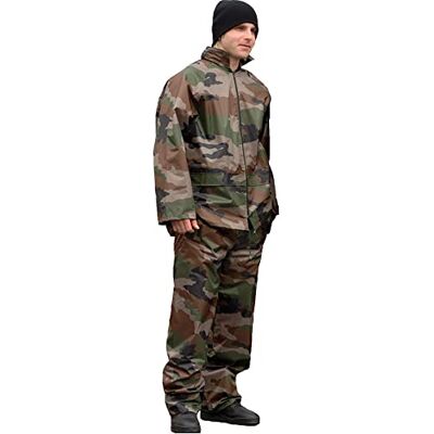 Mil-Tec Men's Rain Suit (2 Pieces) • Water-Repellent Rain Suit • Lightweight Rain Jacket with Hood & Rain Trousers • Rain Cover for Outdoor Activities • Rain Clothing with Carry Bag, Cce, XL Mil-Tec Men's Rain Suit (2 Pieces) • Water-Repellent Rain Suit • Lightweight Rain Jacket with Hood & Rain Trousers • Rain Cover for Outdoor Activities • Rain Clothing with Carry Bag, Cce, XL