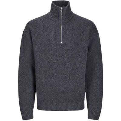 JACK & JONES JACK&JONES JOROLLIE Knit Half Zip SN, Iron Gate, XXL JACK & JONES JACK&JONES JOROLLIE Knit Half Zip SN, Iron Gate, XXL