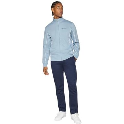 Champion Men’s Fleece Full Zip Sweatsuit Small Script, soft cotton-blend fleece, zip-up hoodie and matching pants, small embroidered logos Champion Men’s Fleece Full Zip Sweatsuit Small Script, soft cotton-blend fleece, zip-up hoodie and matching pants, small embroidered logos