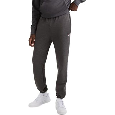 Champion Men's Powerblend Relaxed Bottom Fleece Pants, Granite Heather, XXL Champion Men's Powerblend Relaxed Bottom Fleece Pants, Granite Heather, XXL