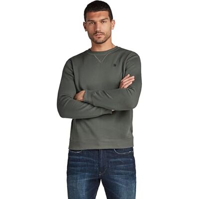 G-STAR Men's Premium Core Sweater, Grey (graphite D16917-C235-996), XXL G-STAR Men's Premium Core Sweater, Grey (graphite D16917-C235-996), XXL