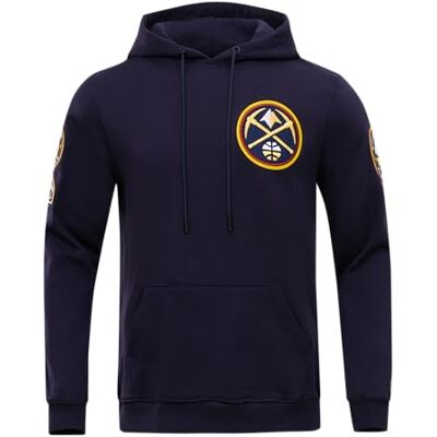 Pro Standard Mens NBA Denver Nuggets Classic Chenille Pull Over Hoodie Midnight Navy M Pro Standard Mens NBA Denver Nuggets Classic Chenille Pull Over Hoodie Midnight Navy M