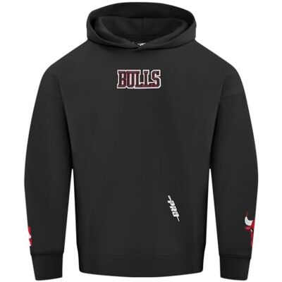 Pro Standard Mens NBA Chicago Bulls Wingspan Pull Over Hoodie Black M Pro Standard Mens NBA Chicago Bulls Wingspan Pull Over Hoodie Black M