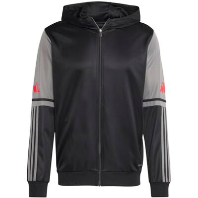 adidas Men's SQUADRA25 HOODY black/team grey four/pure ruby, XL Long adidas Men's SQUADRA25 HOODY black/team grey four/pure ruby, XL Long