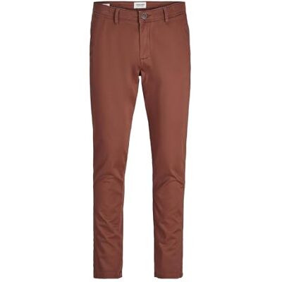 JACK & JONES Male Chino Trousers Slim Fit Chino Trousers, Brown Out, 32 W/36 L JACK & JONES Male Chino Trousers Slim Fit Chino Trousers, Brown Out, 32 W/36 L