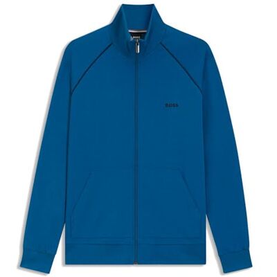 Boss Mens MixMatch Full Zipped Fleece Jacket Long Sleeve Boss Mens MixMatch Full Zipped Fleece Jacket Long Sleeve
