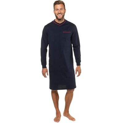 JP 1880 Men's Nightgown Long Pyjamas, Dark Navy, XXXXXXL JP 1880 Men's Nightgown Long Pyjamas, Dark Navy, XXXXXXL