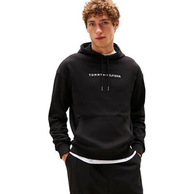 Tommy Hilfiger Men’s Hoodie, Black (Black), XXL Tommy Hilfiger Men’s Hoodie, Black (Black), XXL