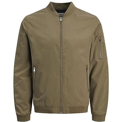 JACK & JONES Men's Jjerush Bomber Noos Jacket, Dusky Green, XXL UK JACK & JONES Men's Jjerush Bomber Noos Jacket, Dusky Green, XXL UK