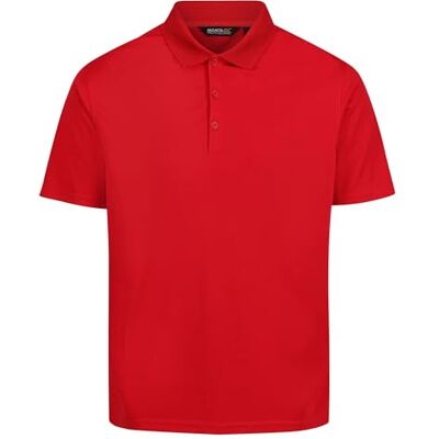 Regatta Professional Mens Pro Wicking Casual Polo Short Sleeved T Shirt Classic Red Regatta Professional Mens Pro Wicking Casual Polo Short Sleeved T Shirt Classic Red