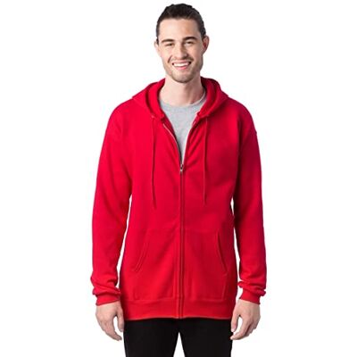 Hanes Men's Full Zip Ultimate Heavyweight Fleece Hoodie, Deep Red, Medium Hanes Men's Full Zip Ultimate Heavyweight Fleece Hoodie, Deep Red, Medium