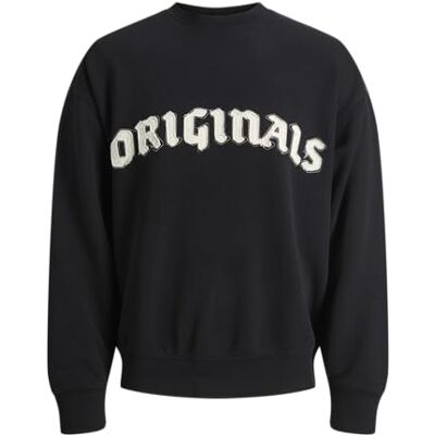 JACK & JONES Jormeadows Sweat Crew Neck, black, S JACK & JONES Jormeadows Sweat Crew Neck, black, S